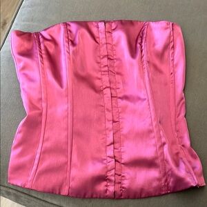 Princess Polly Pink Satin Corset Top